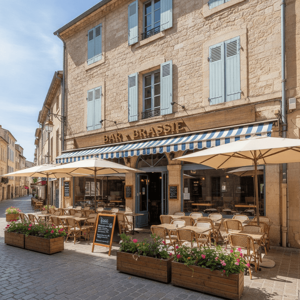Bar-brasserie 90m² à Montpellier : terrasse - licence IV