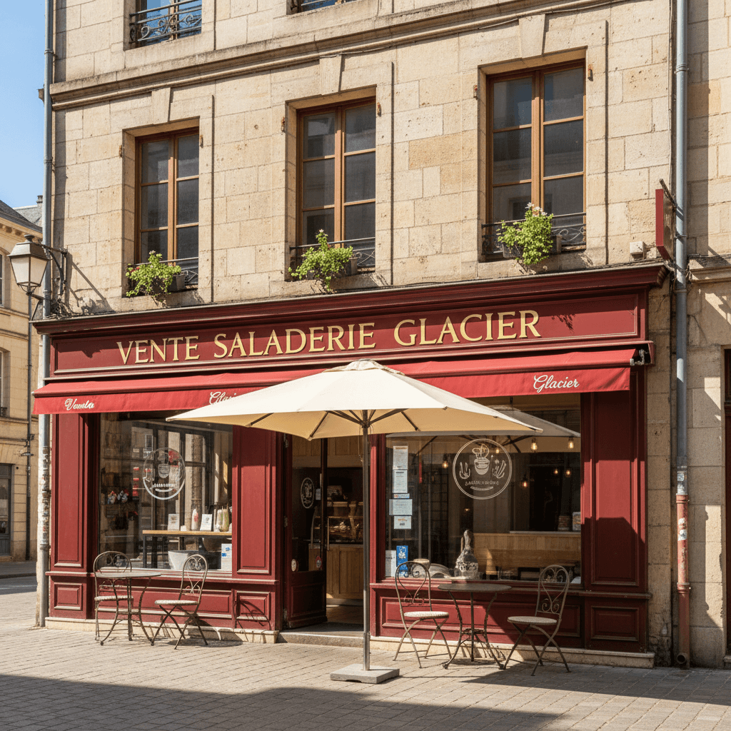 Fast-food 35m² à Rouen : terrasse
