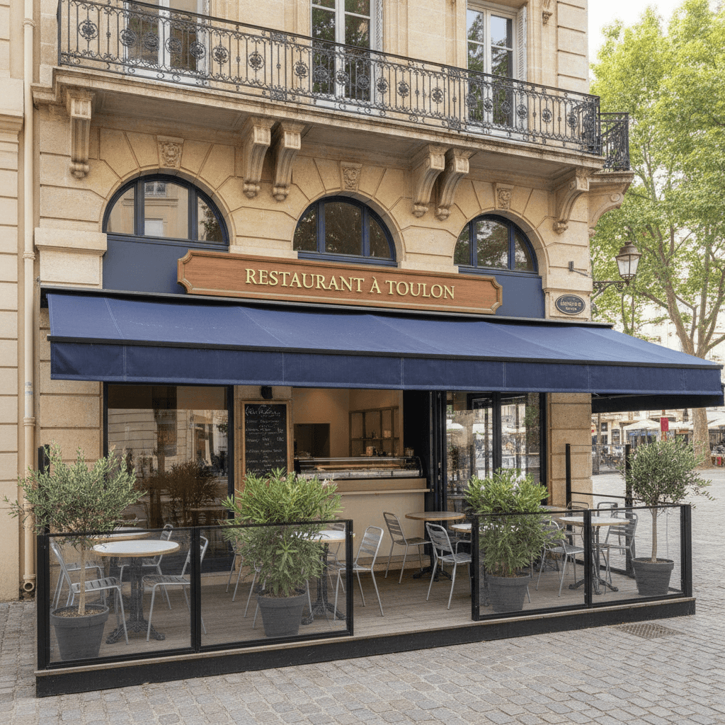 Restaurant à Toulon : terrasse - licence IV