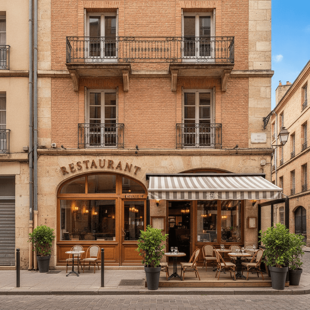 Restaurant 60m² à Toulouse : terrasse - licence IV