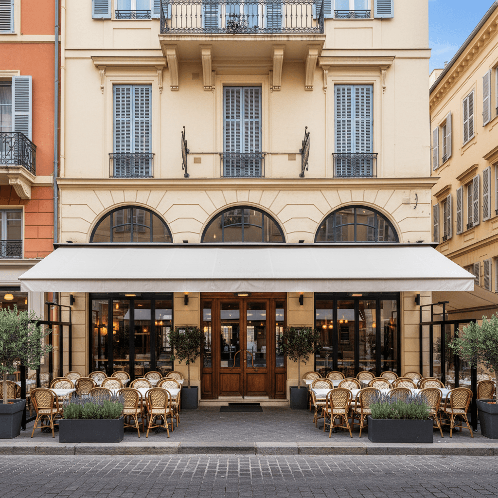 Restaurant 148m² à Nice : terrasse - extraction