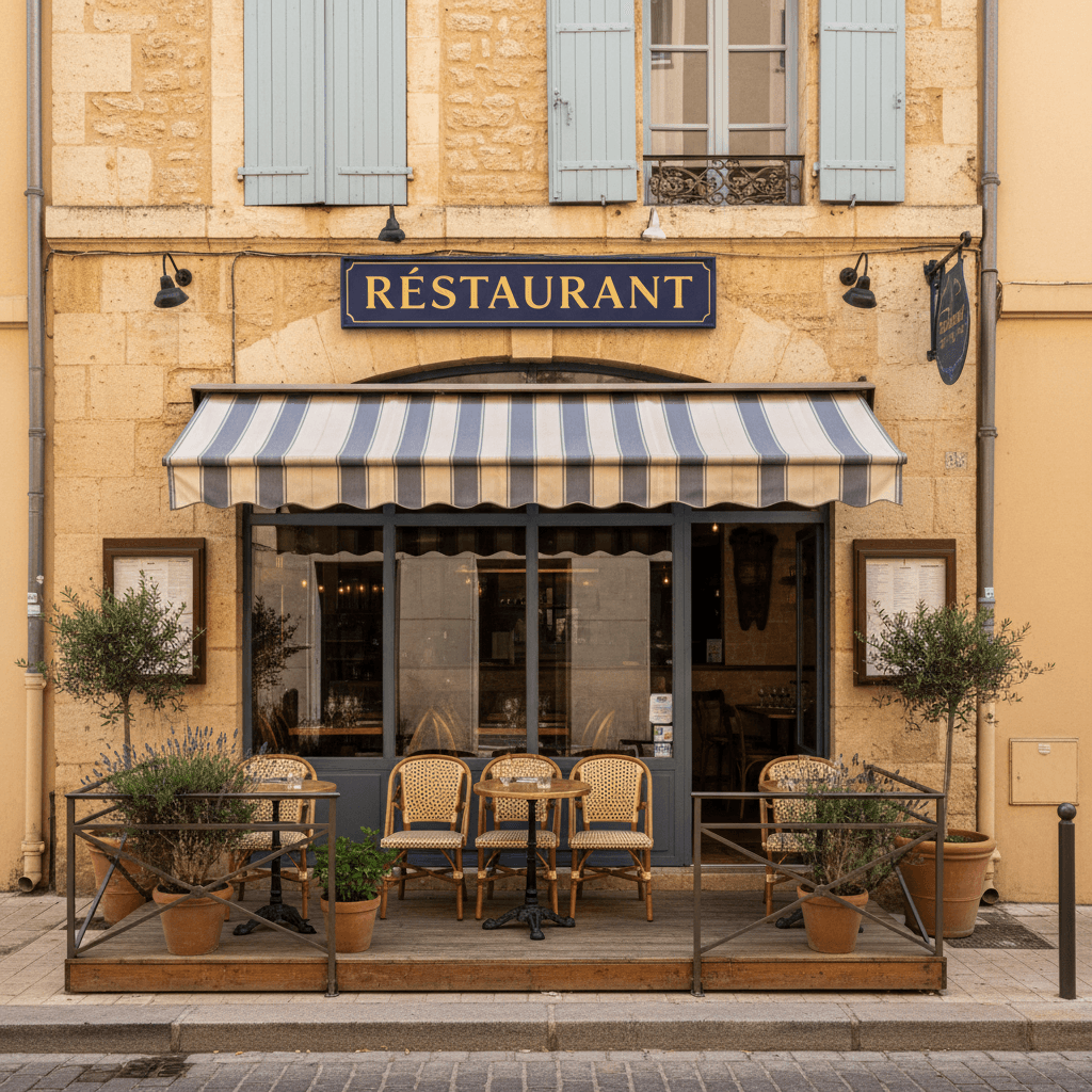 Restaurant 55m² à Aix-En-Provence : terrasse - extraction