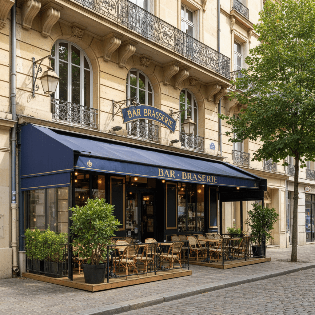 Bar-brasserie 110m² à Reims : terrasse - licence IV