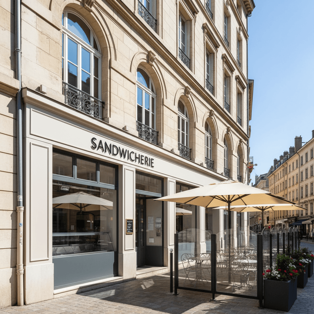 Fast-food à Lyon : terrasse