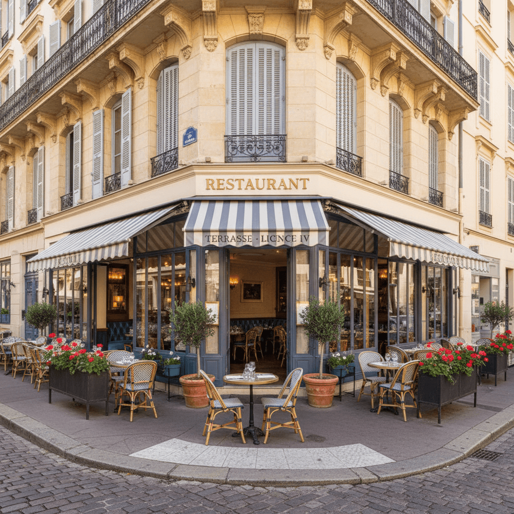 Restaurant 220m² à Nice : terrasse - licence IV