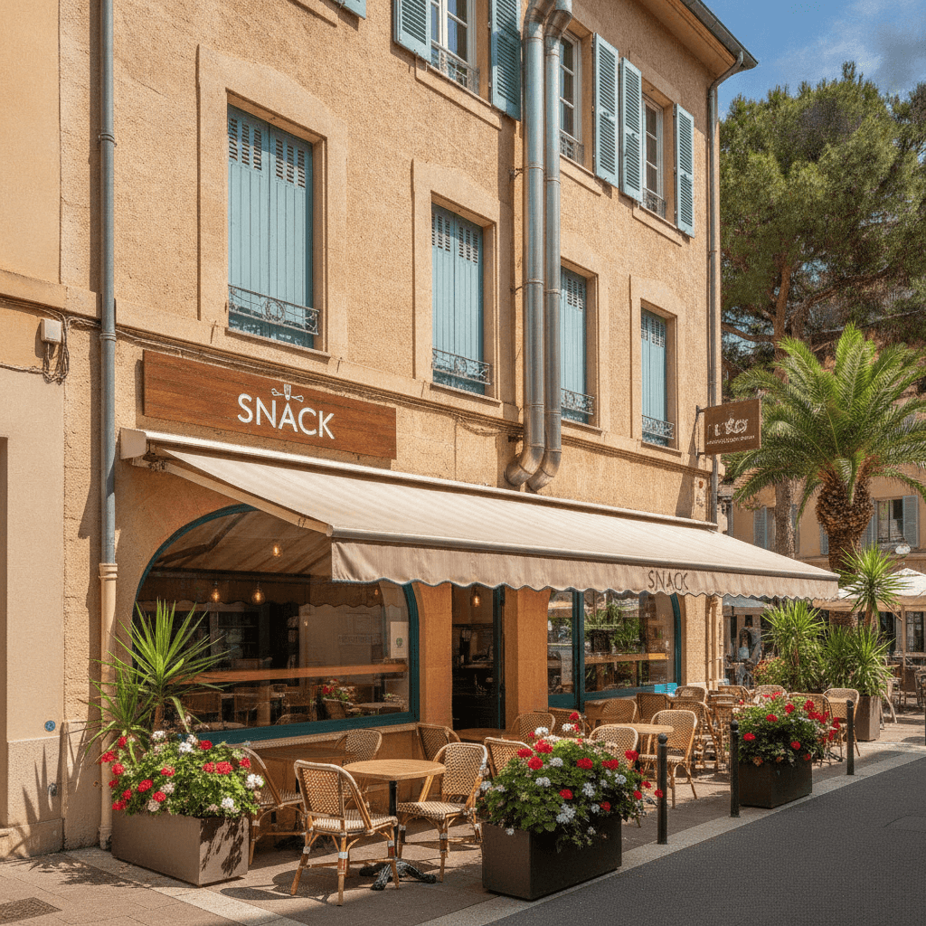 Snack 56m² à Nice : terrasse - extraction
