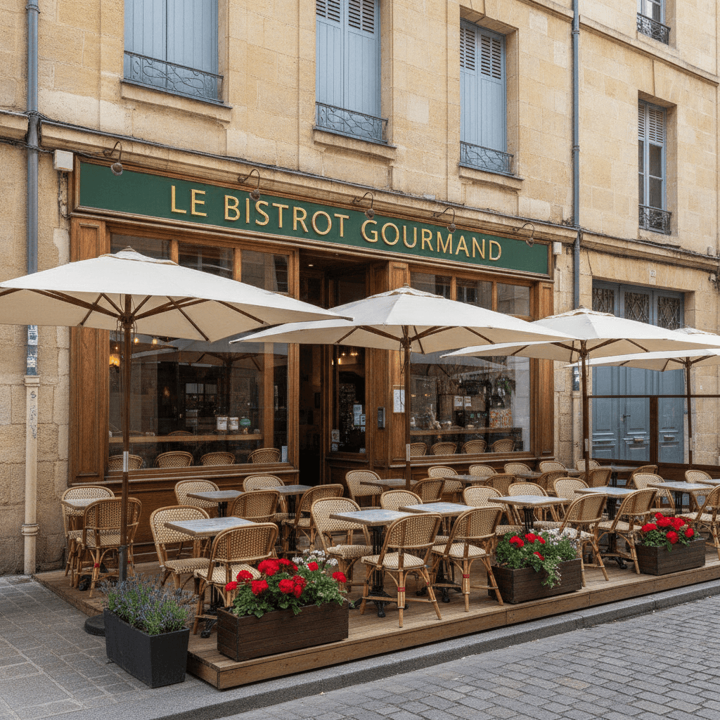 Snack 58m² à Bordeaux : terrasse - climatisation