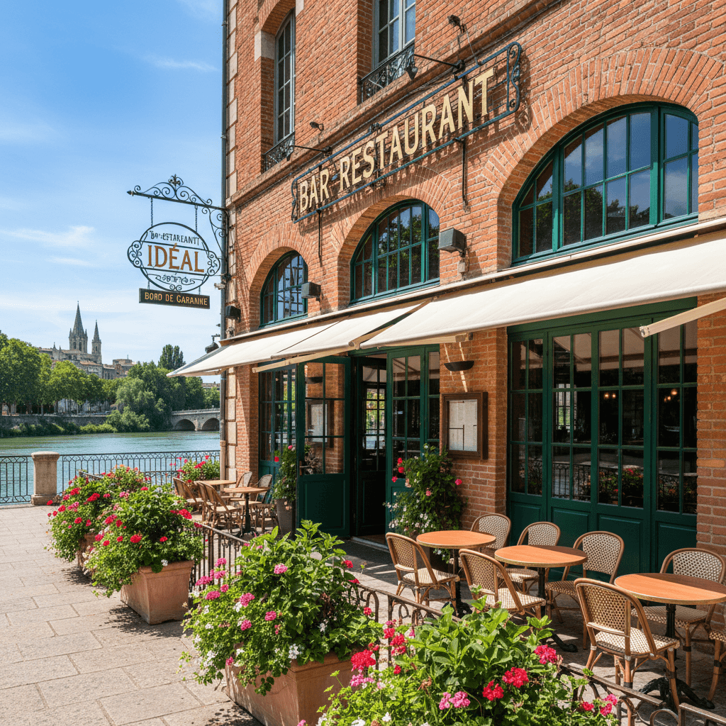Bar-brasserie 400m² à Toulouse : terrasse - licence IV