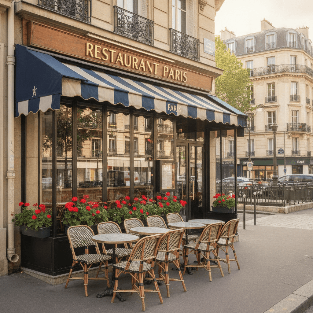 Restaurant 54 couverts à Paris : terrasse - licence IV
