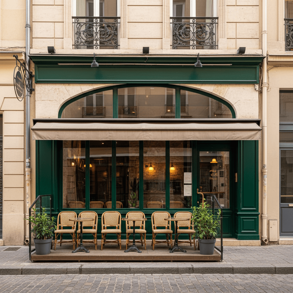 Restaurant 83m² à Lyon : terrasse - licence IV
