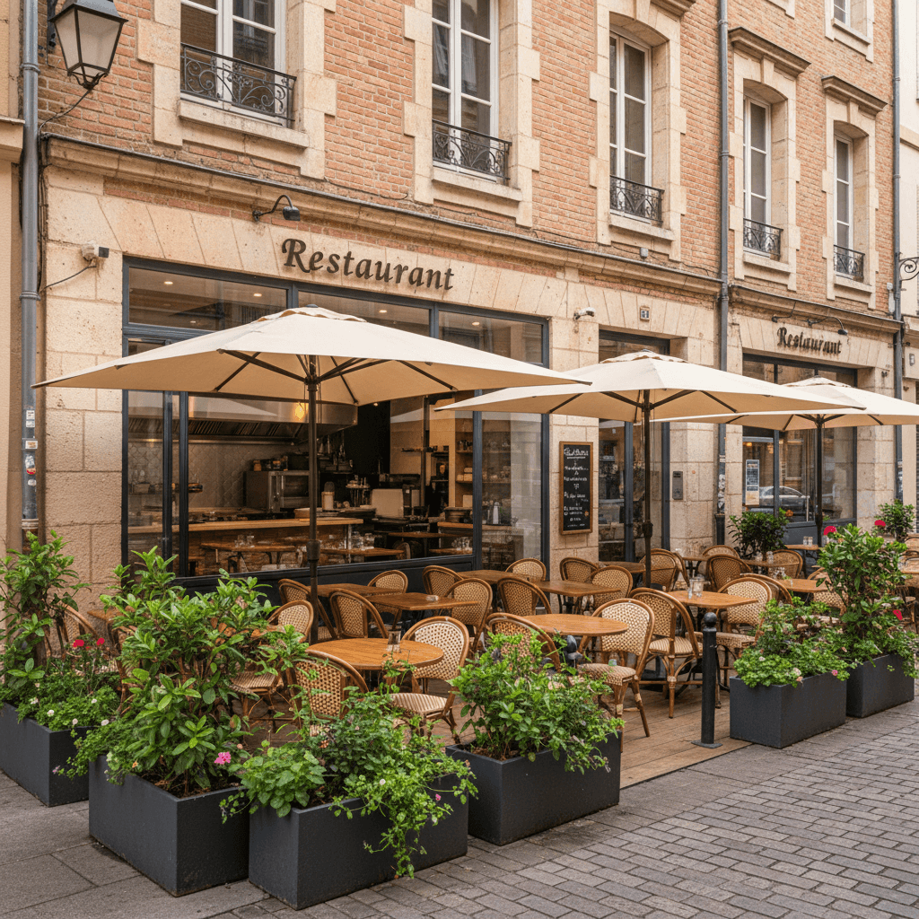 Restaurant 250m² à Toulouse : terrasse - extraction