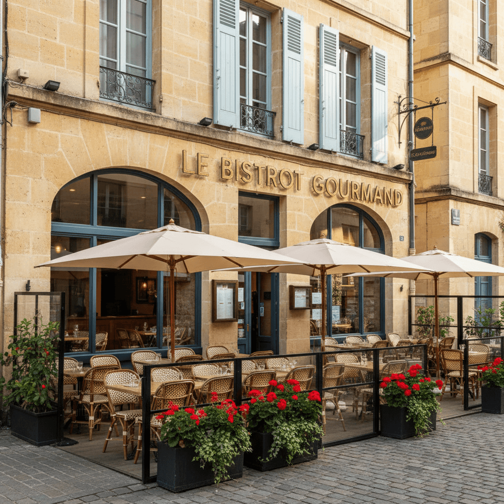 Restaurant 80m² à Bordeaux : terrasse - extraction