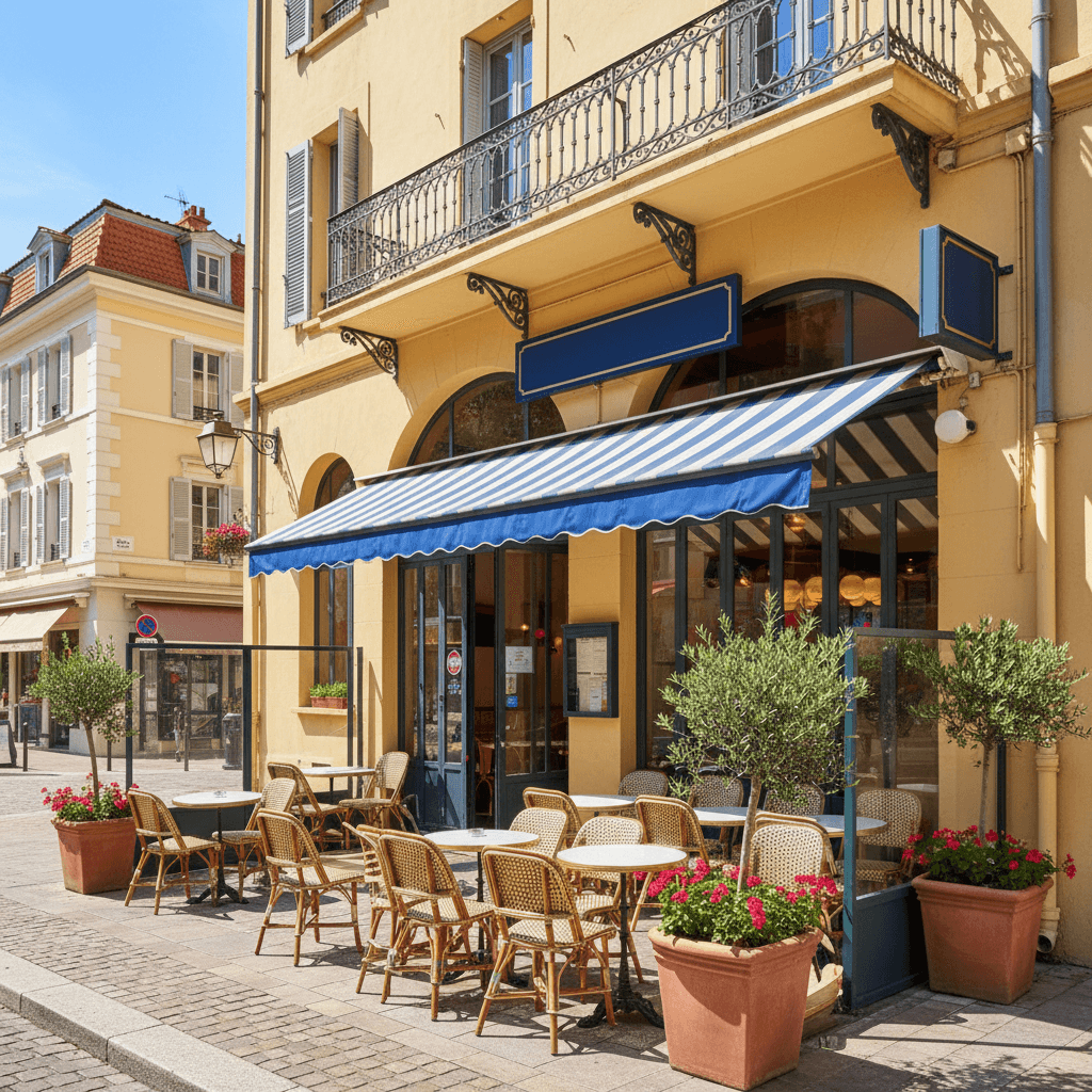 Fast-food à Nice : terrasse - extraction