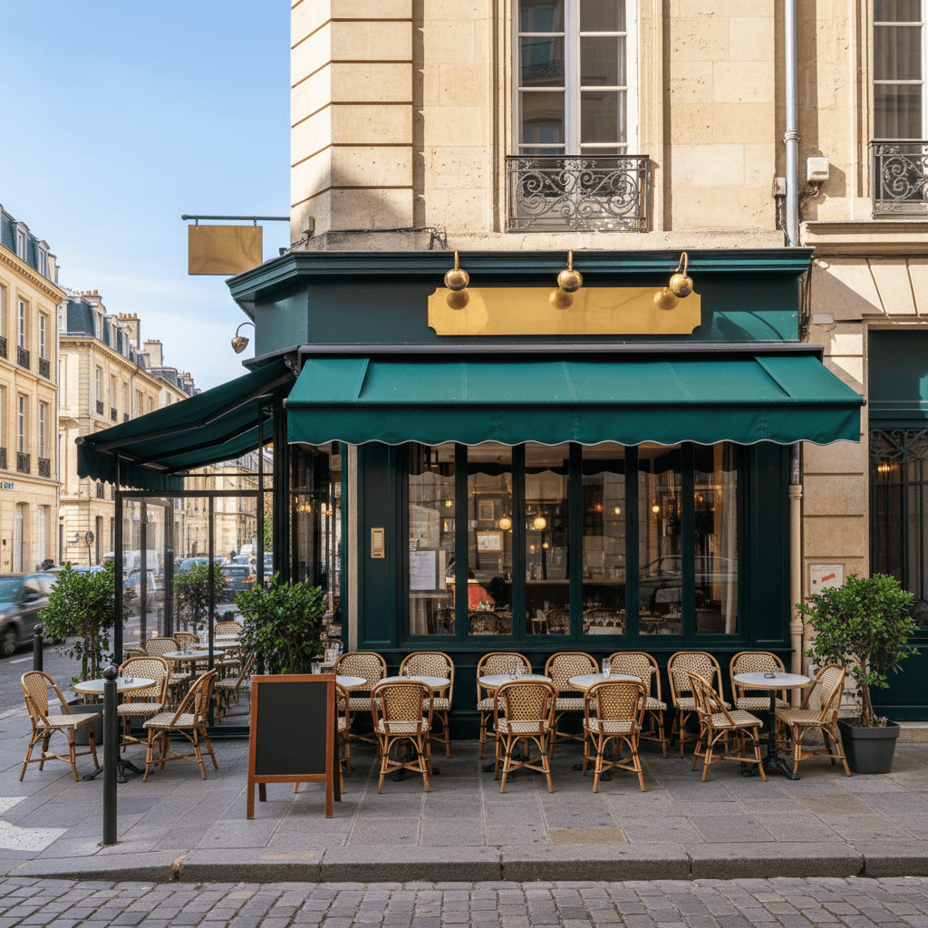 Restaurant 55m² à Bordeaux : terrasse - extraction