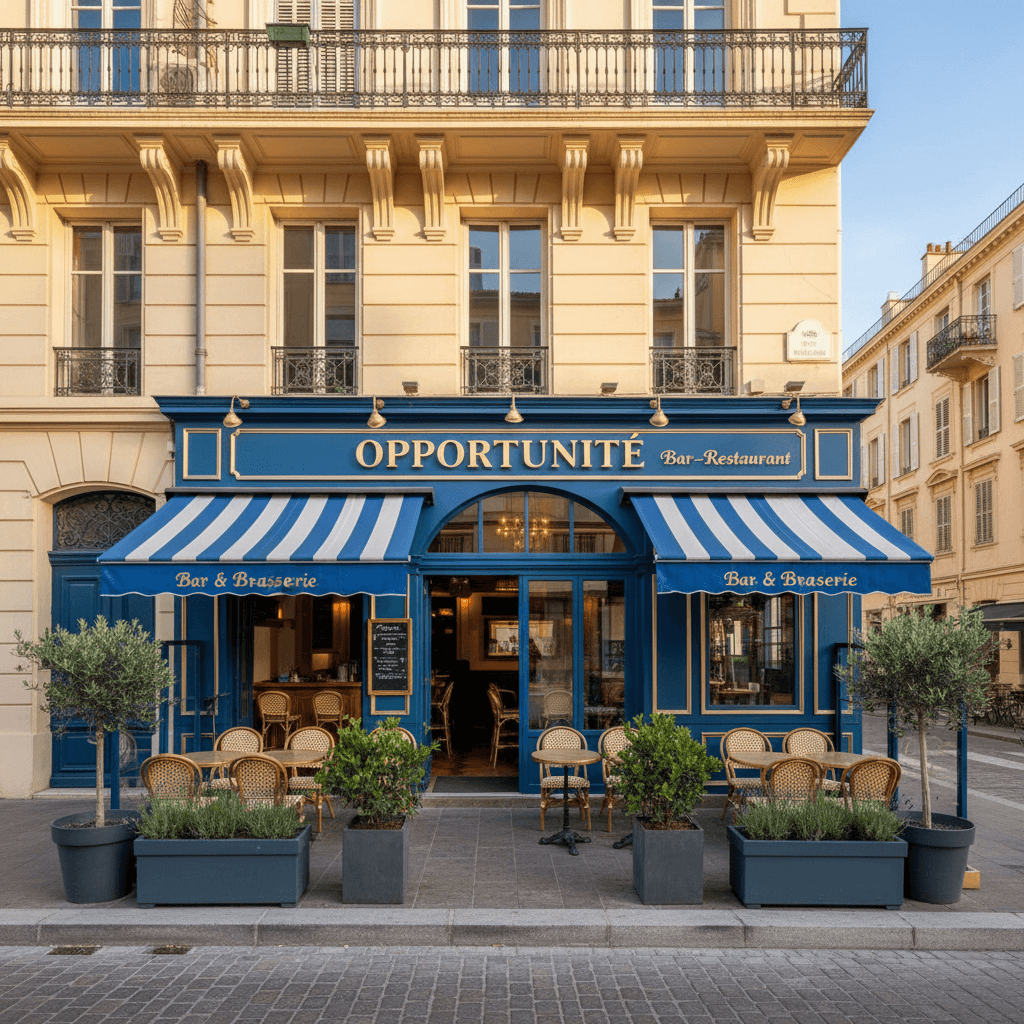 Bar-brasserie 75m² à Nice : terrasse - licence IV