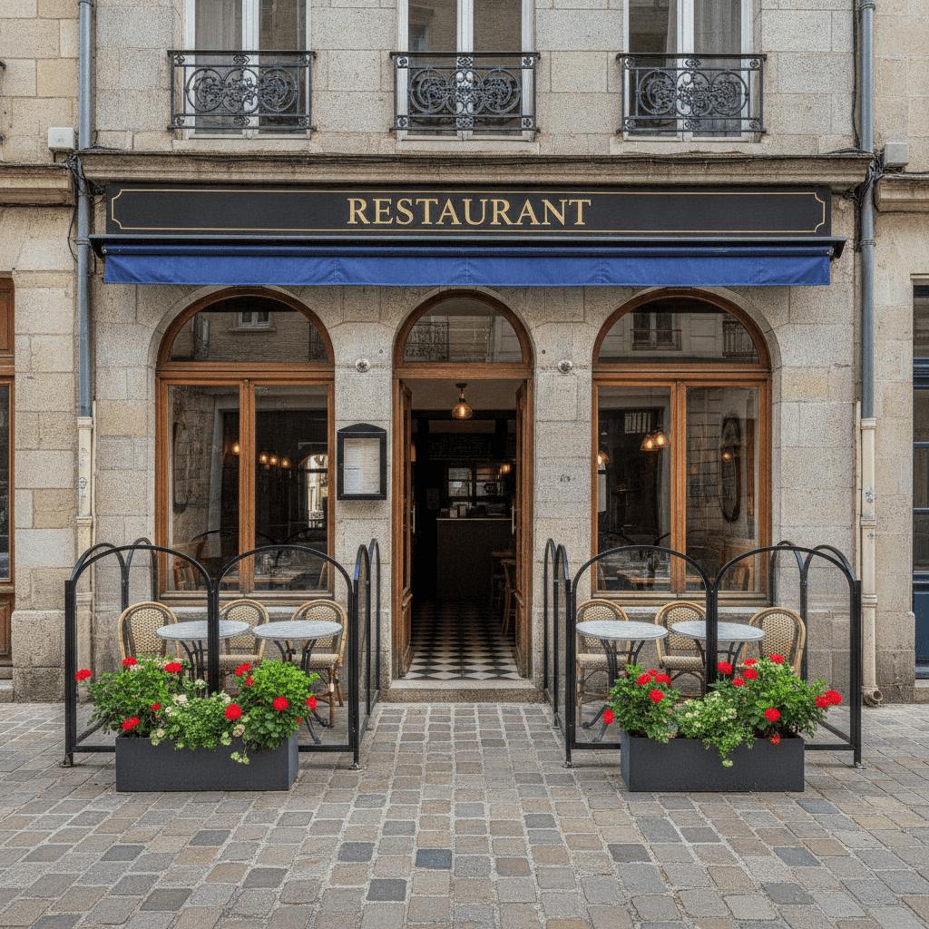 Restaurant 100m² à Rouen : terrasse - extraction