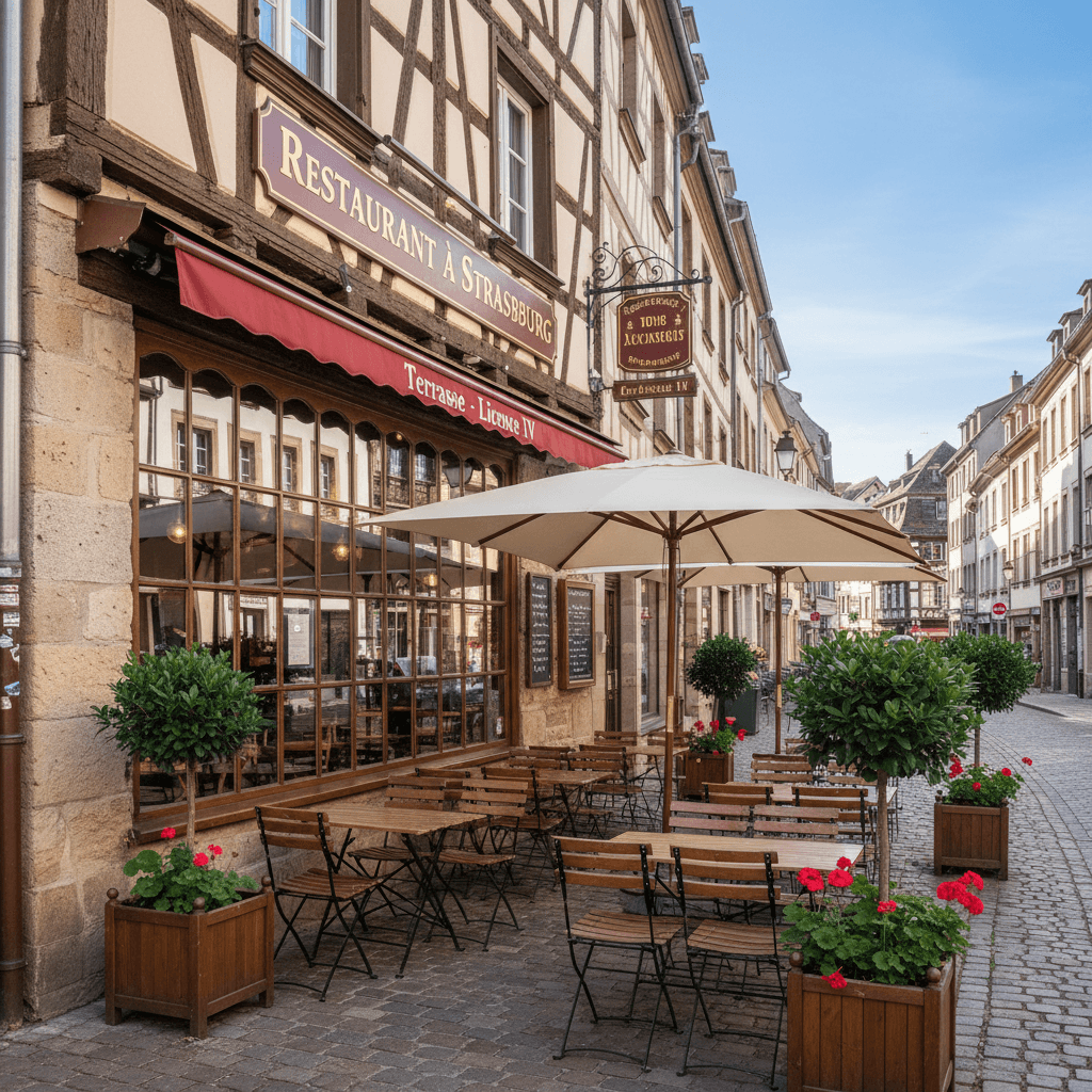 Restaurant à Strasbourg : terrasse - licence IV