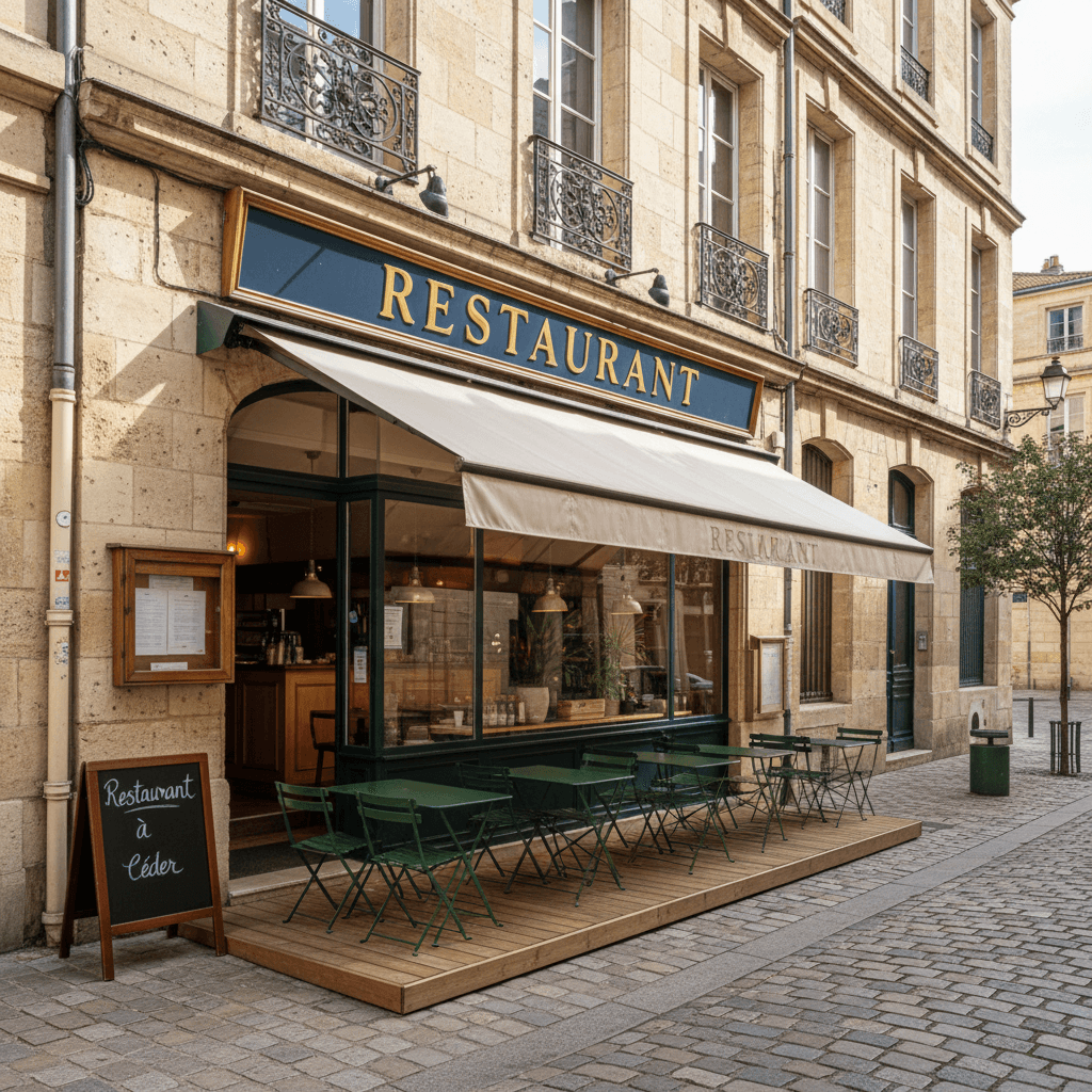 Restaurant 150m² à Bordeaux : terrasse - licence IV