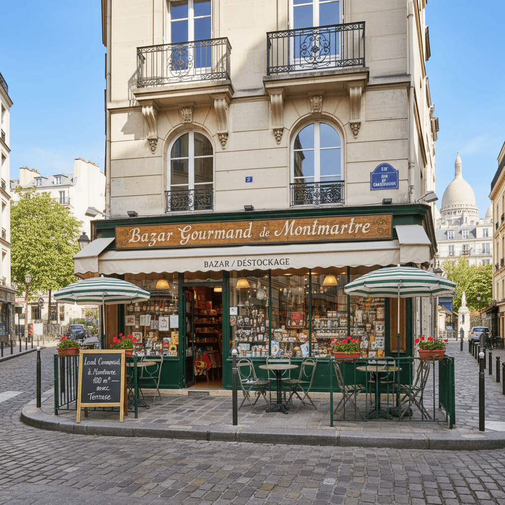 Local Commercial à Montmartre - 100 m² avec Terrasse