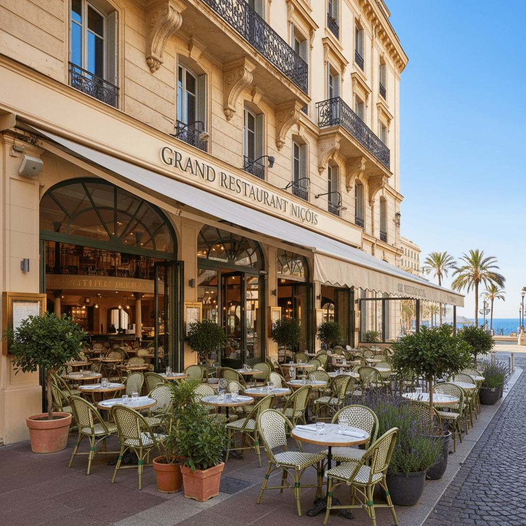 Restaurant 380m² à Nice : terrasse - licence IV