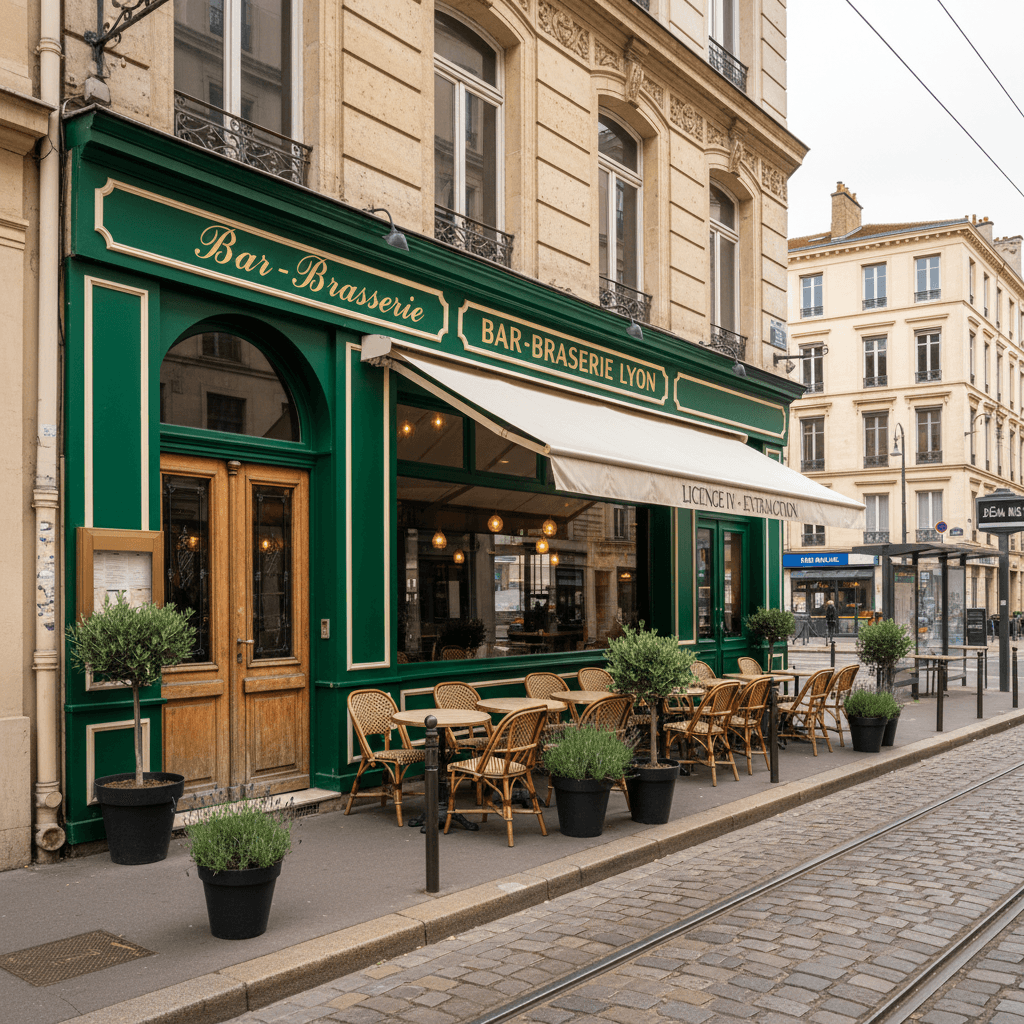 Bar-brasserie 55 couverts à Lyon : licence IV - extraction