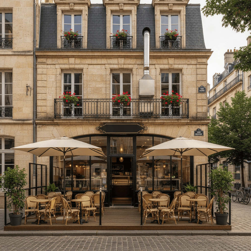 Snack à Nantes : terrasse - extraction
