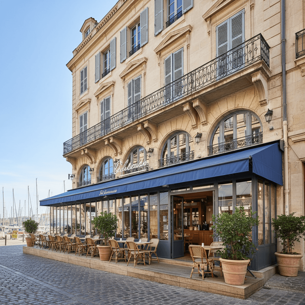 Restaurant 100m² à Marseille : terrasse - licence IV