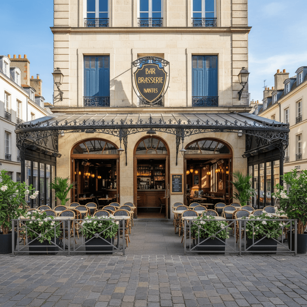 Bar-brasserie à Nantes : terrasse - extraction