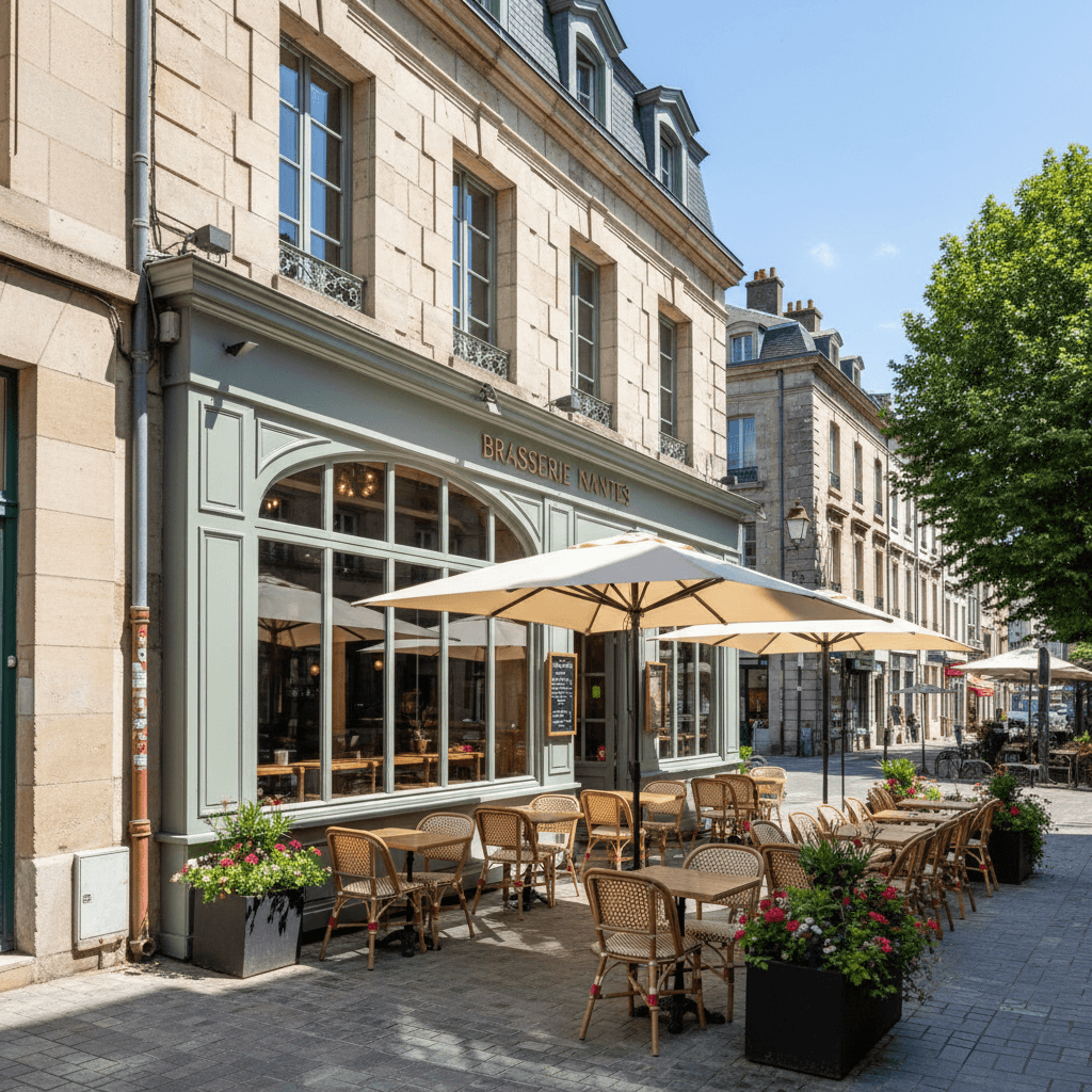 Bar-brasserie 183m² à Nantes : terrasse - licence IV