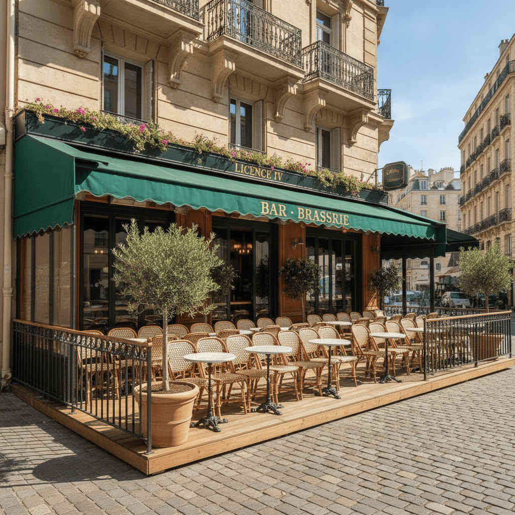 Bar-brasserie à Marseille : terrasse - licence IV
