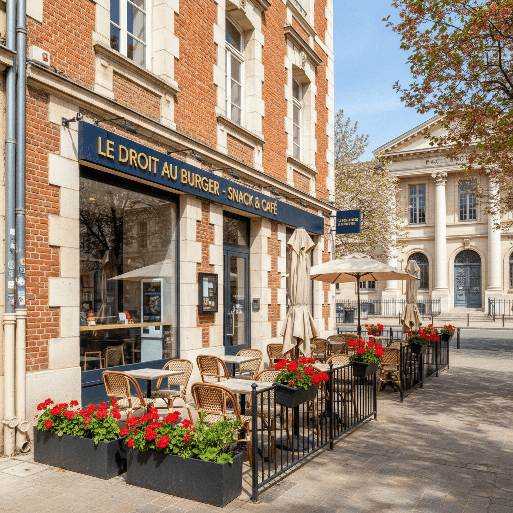 Fast-food 35m² à Toulouse : terrasse - licence IV