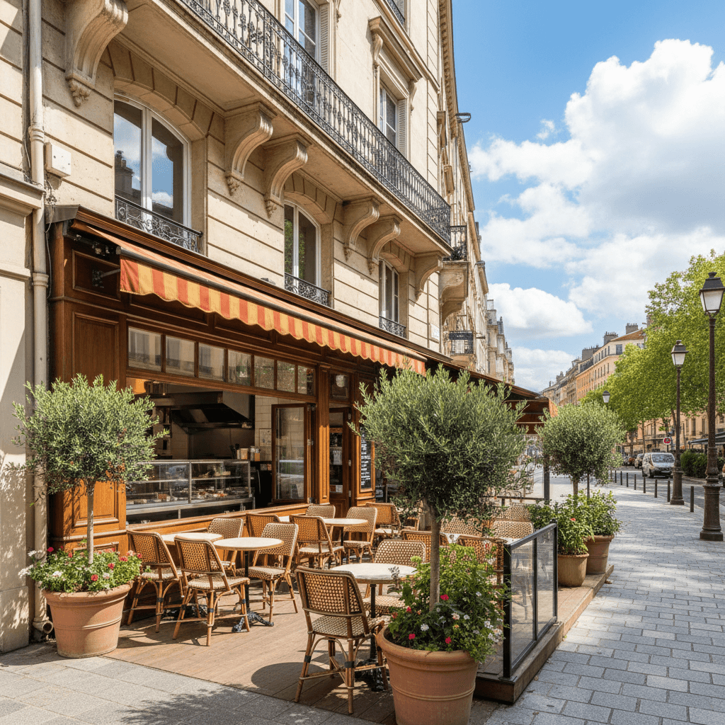 Fast-food 37m² à Lyon : terrasse - extraction