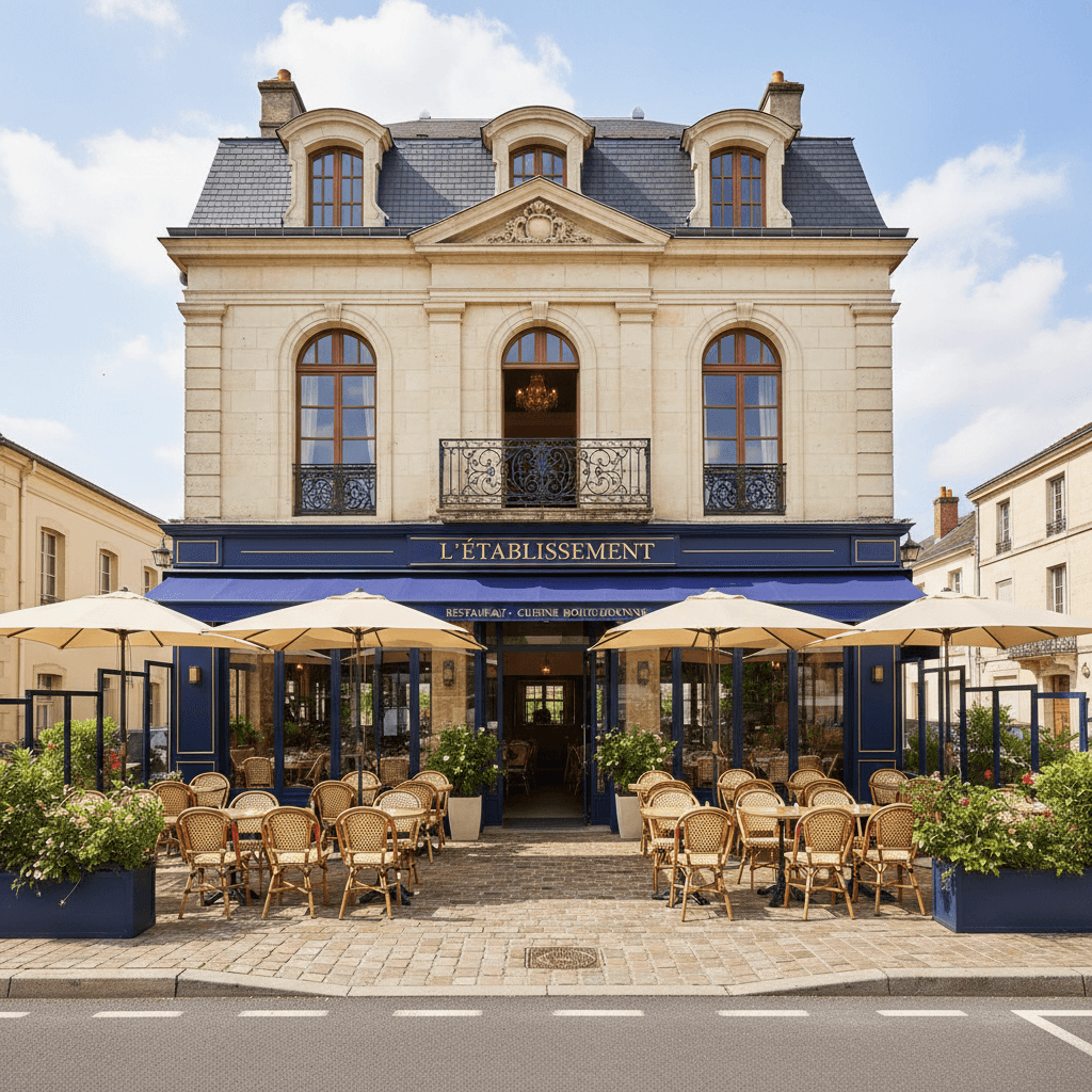 Restaurant à Dijon : terrasse - extraction