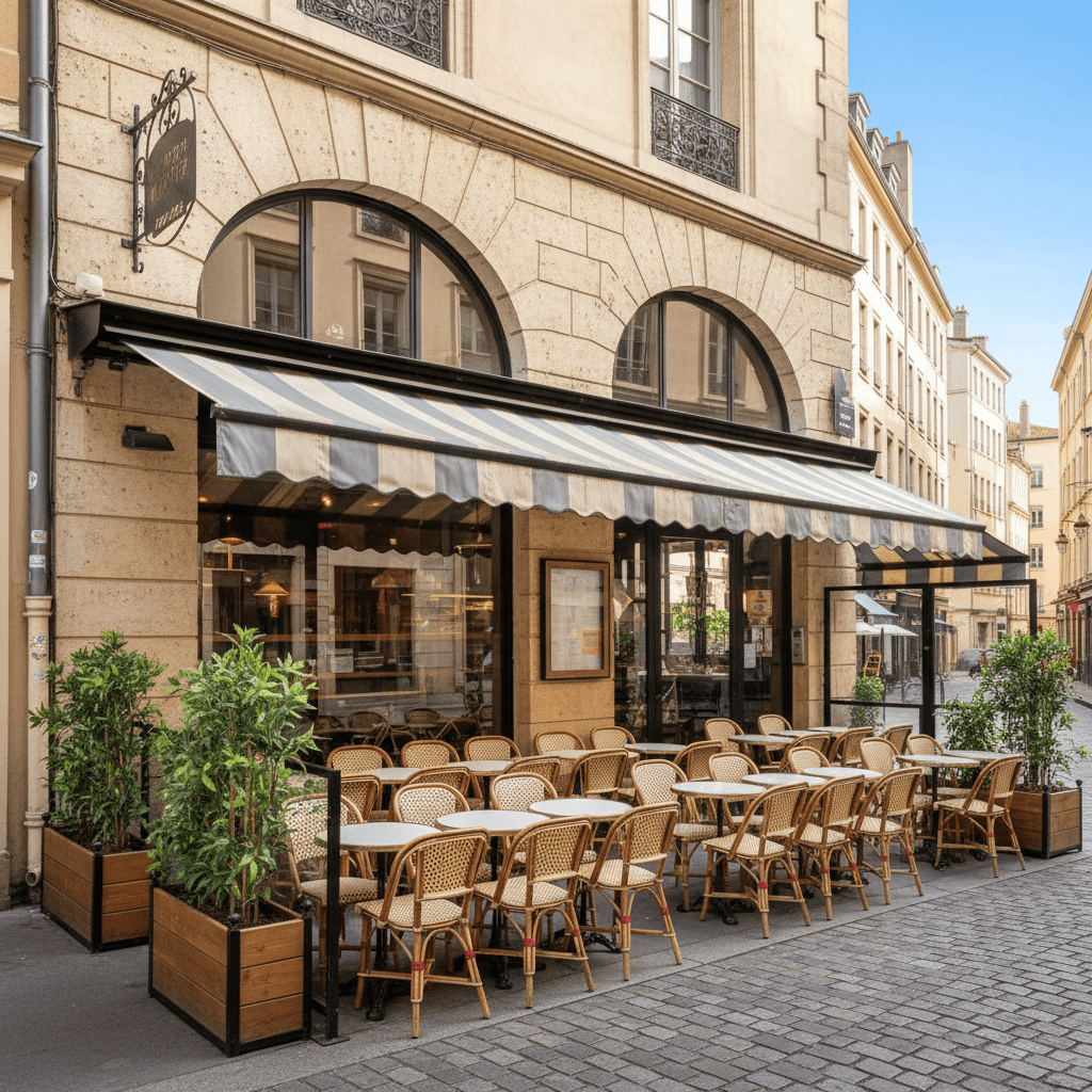 Fast-food 90m² à Lyon : terrasse - extraction