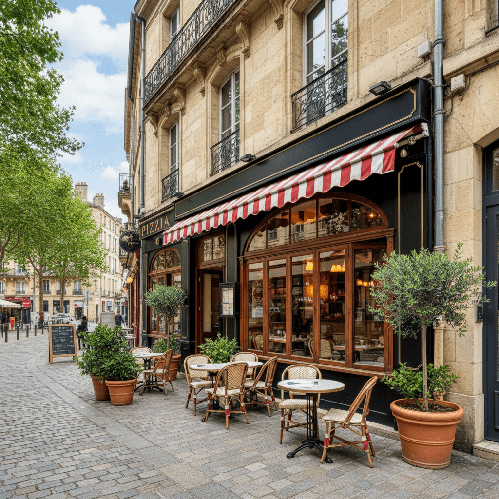 Restaurant 80m² à Bordeaux : terrasse - extraction