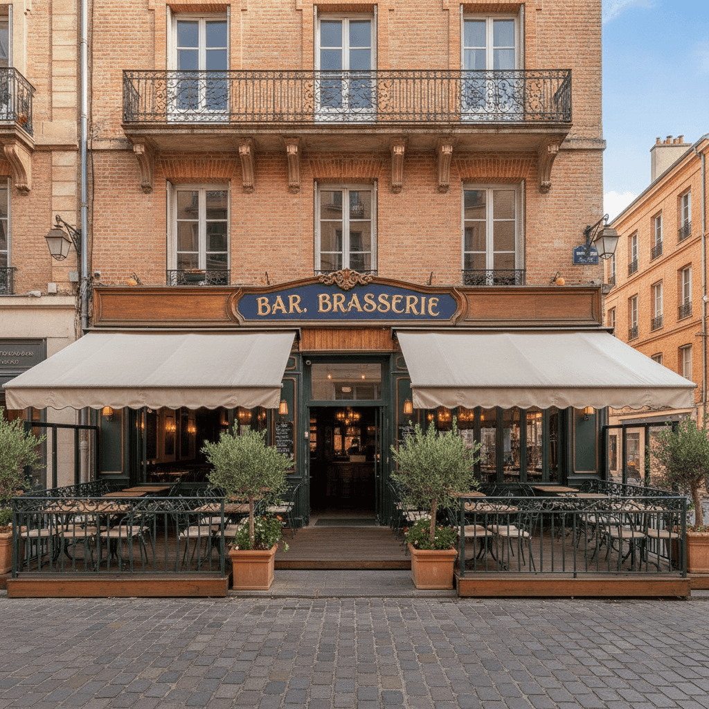 Bar-brasserie 150m² à Toulouse : terrasse - licence IV