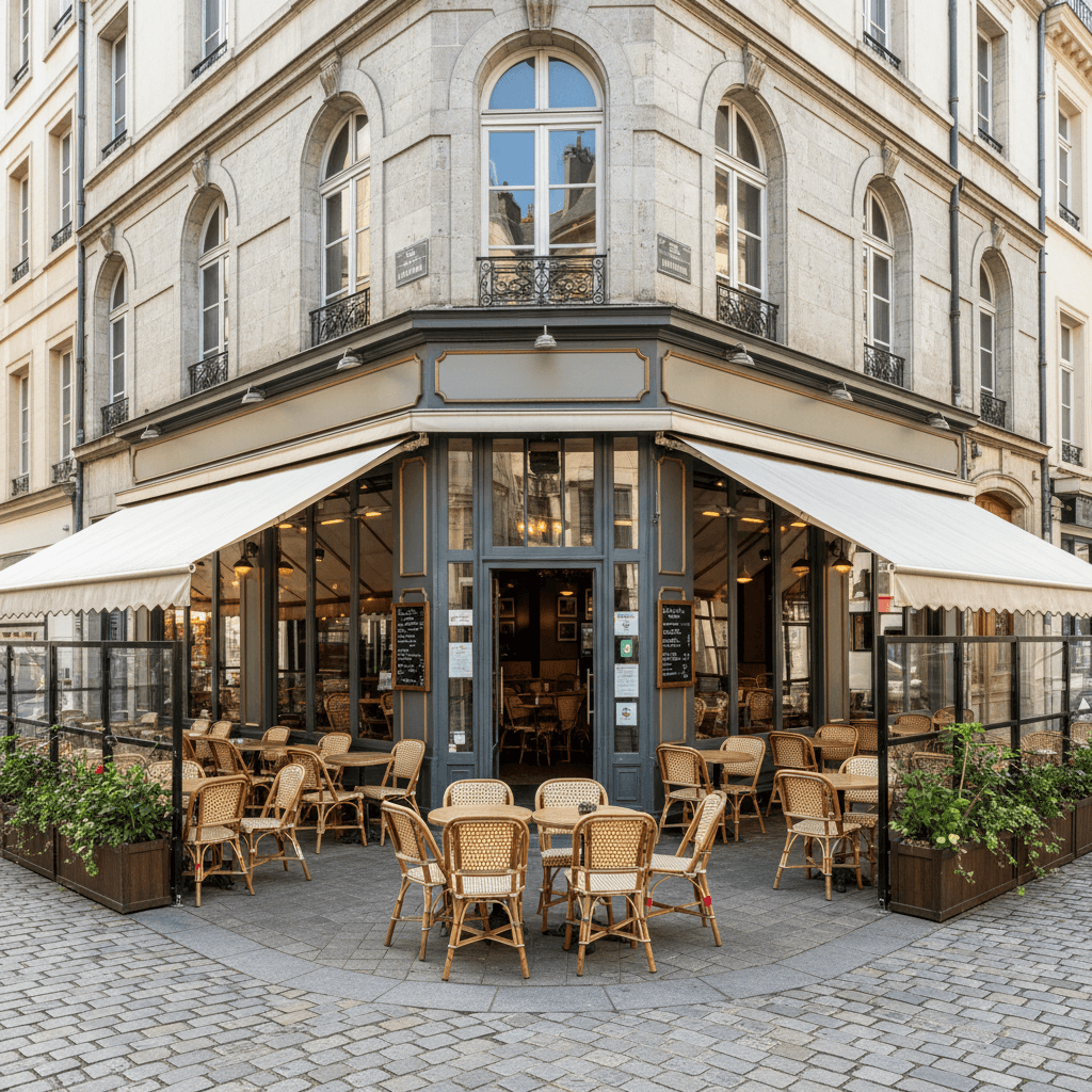 Restaurant 214m² à Reims : terrasse - licence IV