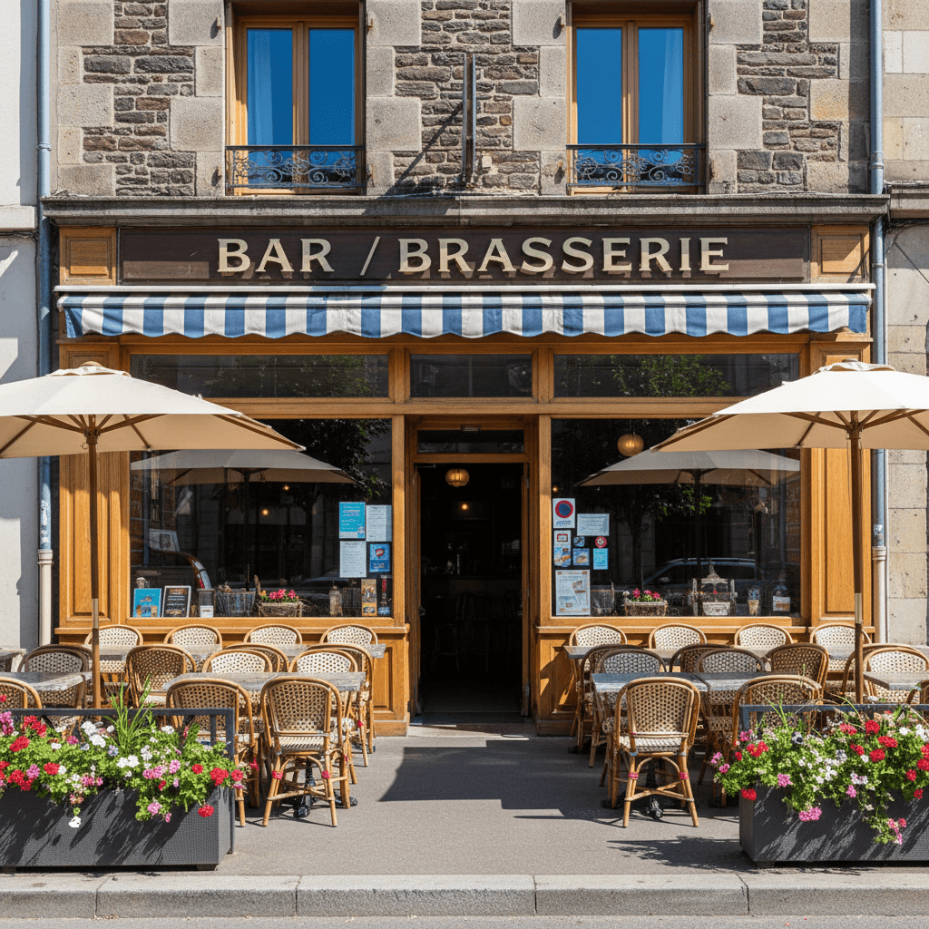 Bar-brasserie 340m² à Clermont-Ferrand : terrasse - licence IV
