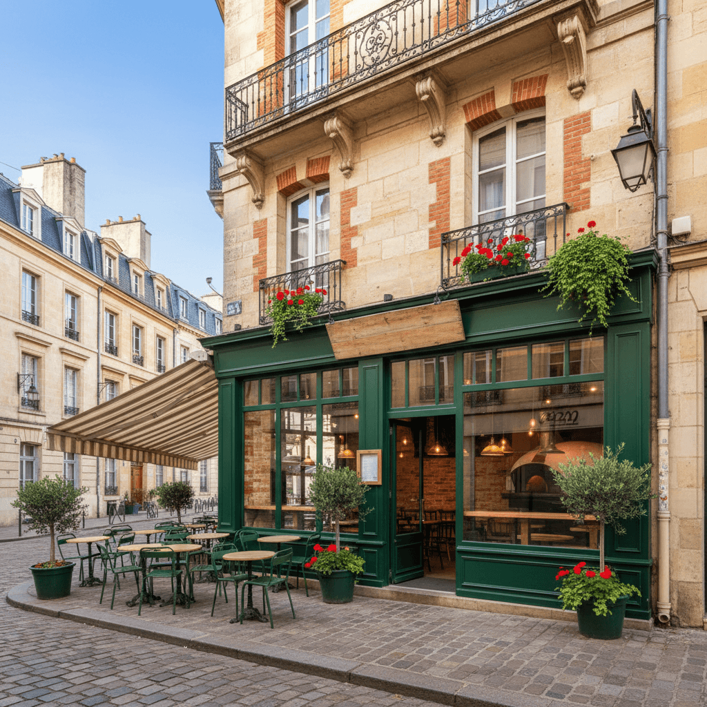 Fast-food à Bordeaux : terrasse