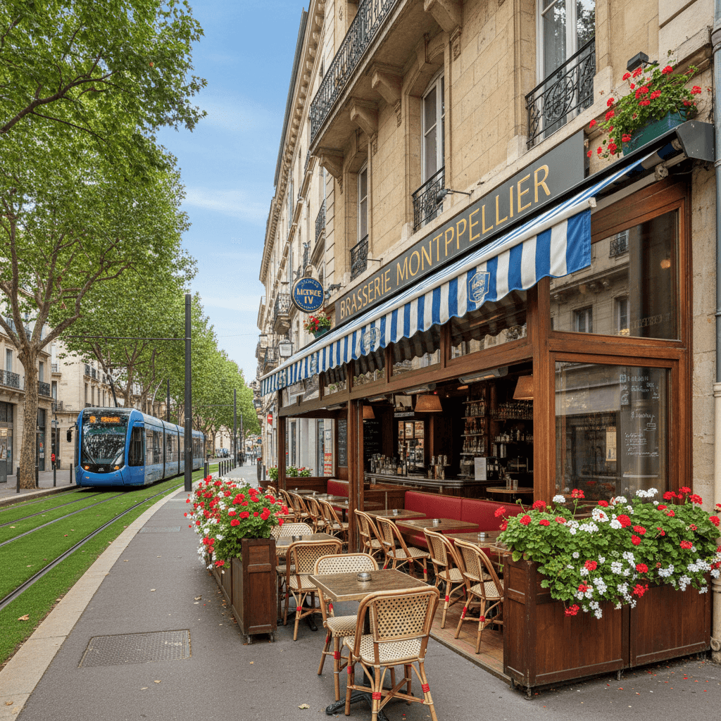 Bar-brasserie 85m² à Montpellier : terrasse - licence IV