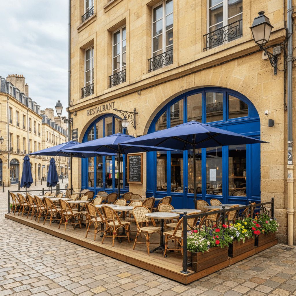 Restaurant 200m² à Bordeaux : terrasse - licence IV