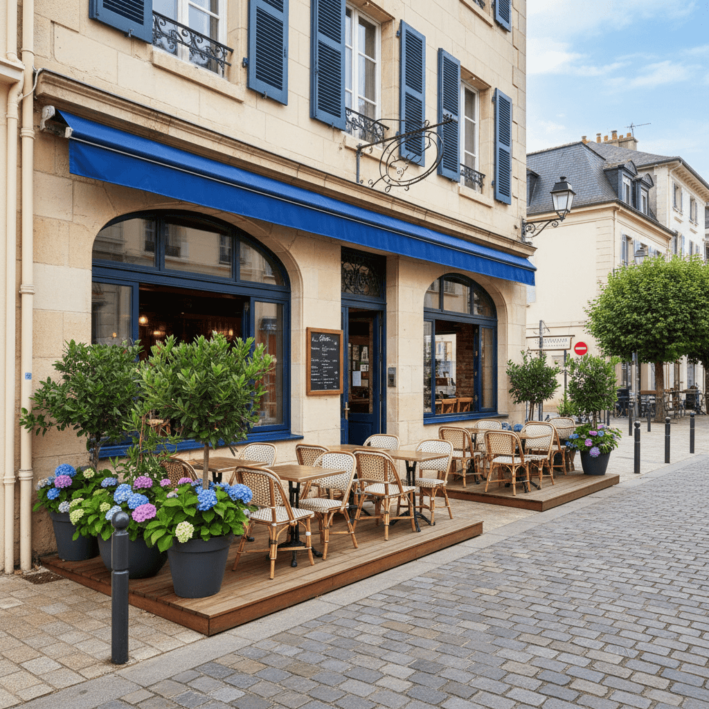 Restaurant 65m² à Biarritz : terrasse - extraction