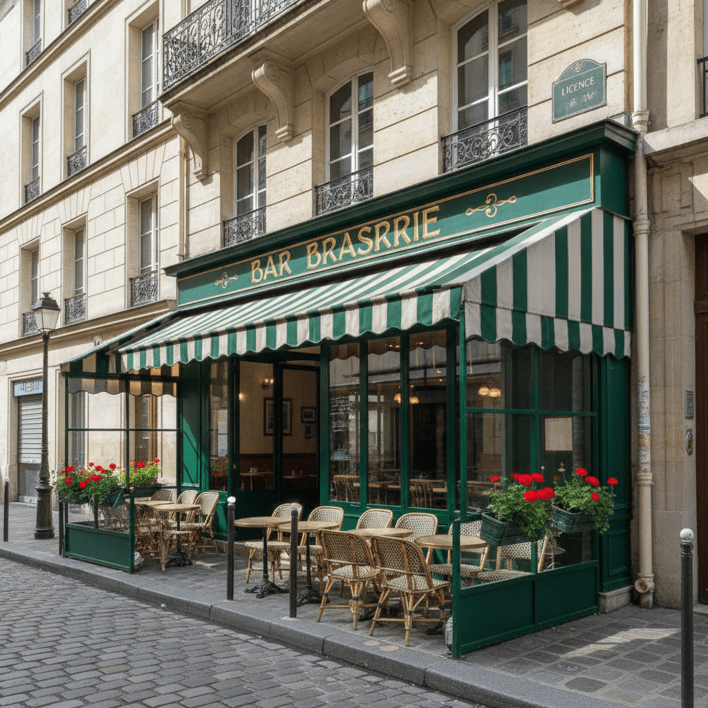 Bar-brasserie 50 couverts à Paris : terrasse - licence IV