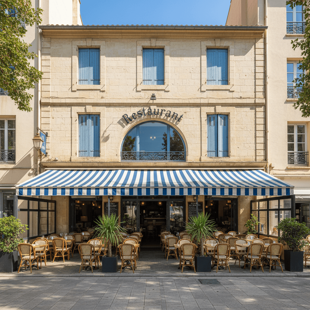 Restaurant 80m² à Marseille : terrasse - licence IV