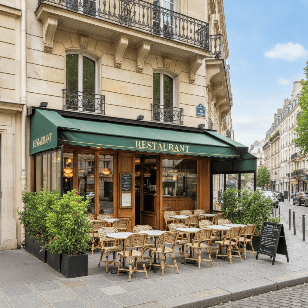 Restaurant 50 couverts à Paris : terrasse - licence IV