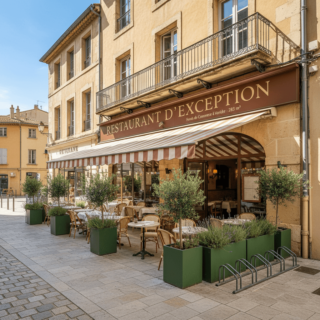 Restaurant 283m² à Aix-En-Provence : terrasse - licence IV