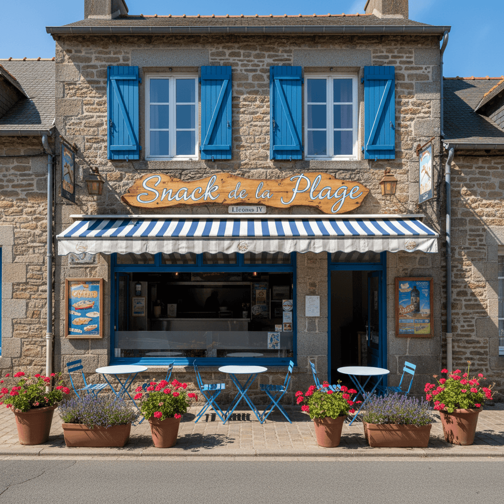 Snack à Cancale : terrasse - licence IV