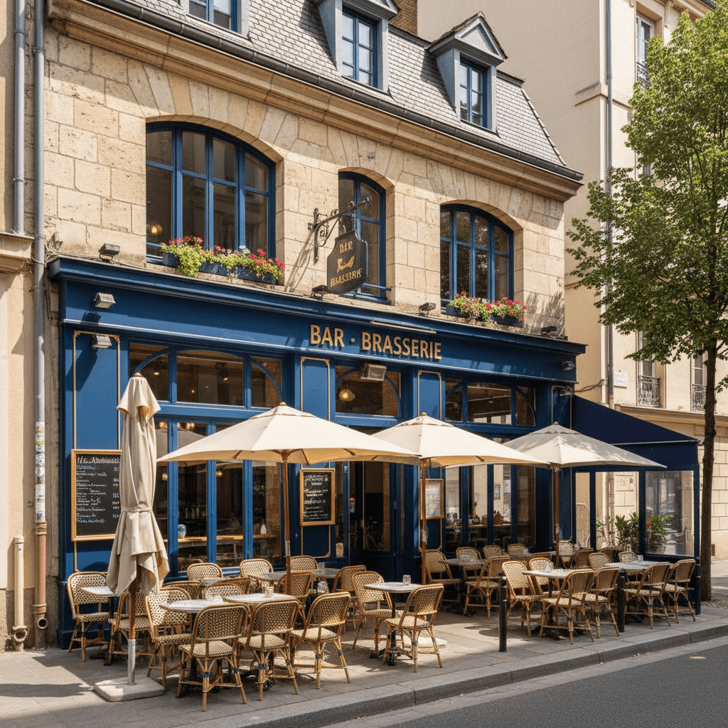 Bar-brasserie 205m² à Lyon : terrasse - licence IV