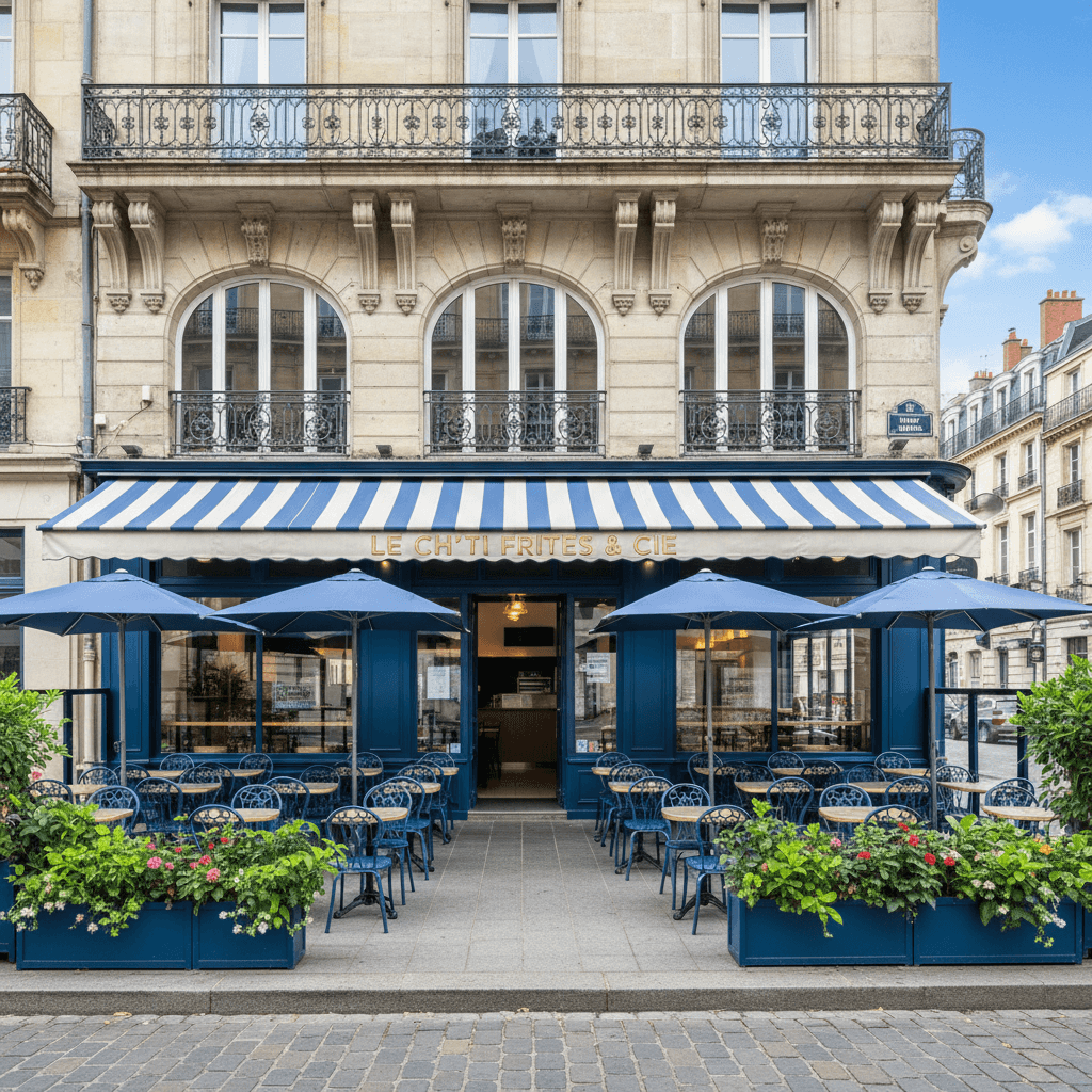Fast-food à Nantes : terrasse - extraction