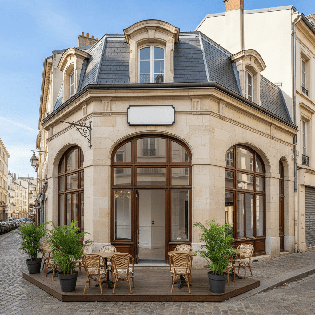 Snack 52m² à Lyon : terrasse